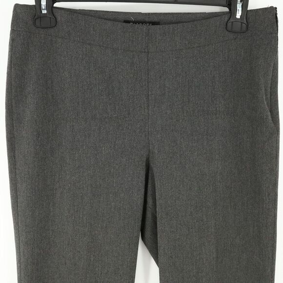 Talbots Dress Pants Petites 12P Gray Heritage Fit Straight Leg Side Zip Stretch - Picture 6 of 11